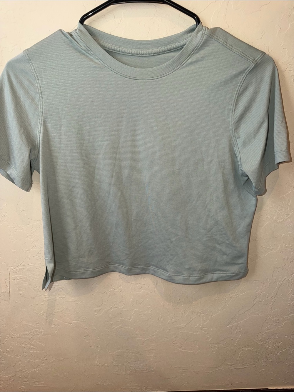 lululemon crop top women’s medium sea blue measurements provided
